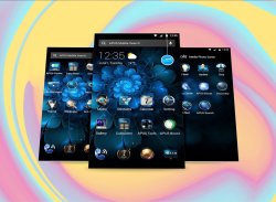 Blu Fiore di Farfalla APUS Launcher Tema Libero screenshot 1