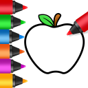 Toddler Coloring Book For Kids Icon