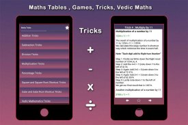 Maths Tables, Games, Maths Tricks, Vedic Maths screenshot 0