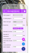 Electric wire calculator screenshot 4