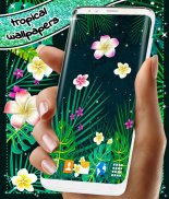 Jungle Live Wallpaper 🌴 Leaves and Flowers Themes screenshot 4