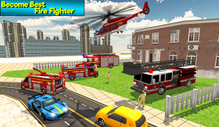 Heavy Ladder Fire Truck City Rescue 2019 screenshot 1