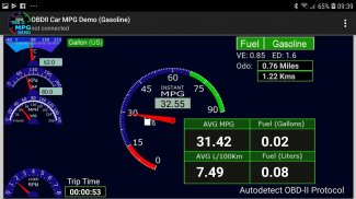 OBDII Car MPG Demo (Gasoline) screenshot 3
