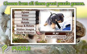 Free Cute Puppy Puzzle Games screenshot 0