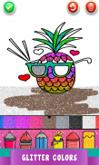 Kawaii Coloring Pages With Glitter - Drawing Book screenshot 0