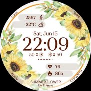 Summer Flower Watch Face screenshot 11