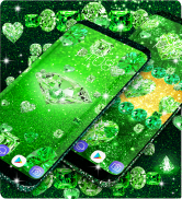 Green diamond shiny wallpapers screenshot 2