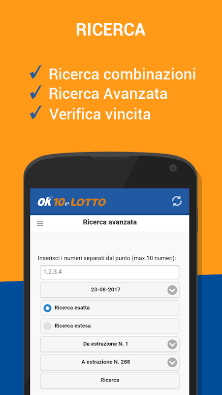 Estrazioni 10 e Lotto 10eLotto ogni 5 minuti APK