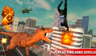 Monster Dino Vs King Kong-City Rampage Simulator screenshot 2