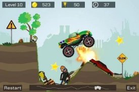 Crazy Truck 2 -- monster truck hit zombie driving racing speed game screenshot 0