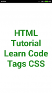 HTML Tutorial Code Tags CSS screenshot 0