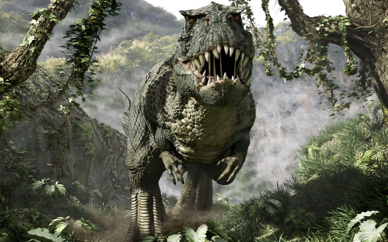 Fundo T Fundo, Rex Na Floresta é Uma Captura De Tela Em Um Jogo, Imagem De  Dinossauro Imagem de plano de fundo para download gratuito
