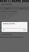 vCard Splitter screenshot 2