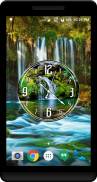 Waterfall Clock Live Wallpaper screenshot 1