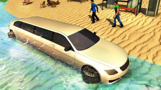 Beach Water Surfer Limousine Car Driving Simulator screenshot 6