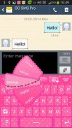 สีชมพูความรัก GO Keyboard screenshot 0