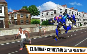 الشرطة سيارة تحويل روبوت الجريمة لعبة  المدينة screenshot 8