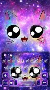 Galaxy Cute Smile Cat Keyboard screenshot 2