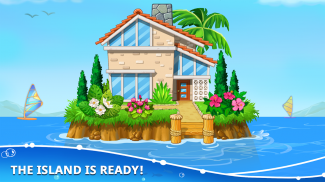 Construye casa e isla. Juegos para niños. screenshot 11