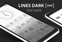 Lines Dark - Icon Pack screenshot 2