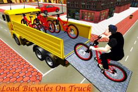 Bicycle Transport Truck Driver 3D screenshot 7