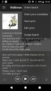Walkman Lyrics Extension Búsqueda de letras screenshot 4