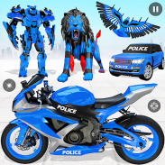 Police Eagle Robot Car Game 3d screenshot 3