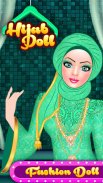 Hijab Doll Fashion Salon Dress Up Game screenshot 5