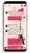 SMS Theme Love Paris ❤️ pink text messages tower screenshot 0