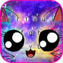 Galaxy Cute Smile Cat Keyboard