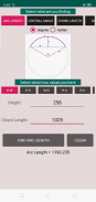 Circle + Arc Calculator screenshot 2