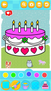 Glitter Birthday Cake Coloring screenshot 3