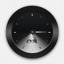 Black Clock Widget Icon