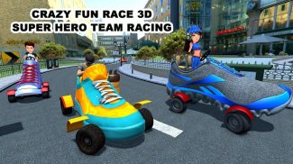 Crazy Fun Race 3D Super Hero Team Racing screenshot 8