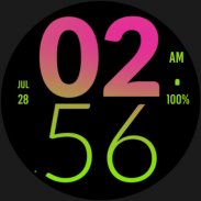 Green Pink Large Watch Face screenshot 4