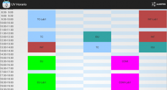 Universidad Valencia horario screenshot 3