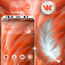 Orange Feather Launcher Theme