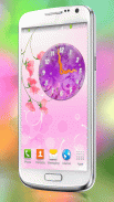 Flowers Clock Widgets screenshot 0