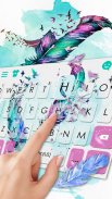 Dreamy Feathers Keyboard Theme screenshot 1