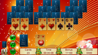 Xmas TriPeaks, card solitaire screenshot 3
