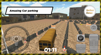 Siêu 3D School Bus Parking screenshot 2