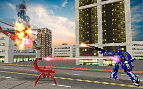 US Police Robot Transform Helicopter Wars screenshot 2