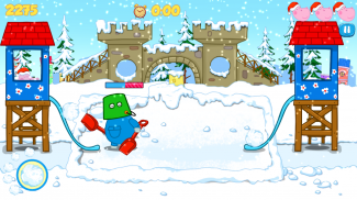 Lucu Snowball Battle:Permainan musim dingin screenshot 4