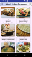 ﻿Spinach Recipes: Spinach salad, Spinach quiche screenshot 2