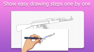 How to Draw Weapons and Daggers step by step screenshot 1