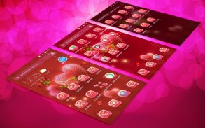 Red rose cinta-APUS launcher tema gratis screenshot 2