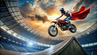 Super Hero Bike Mega Ramp screenshot 1