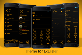 Dialer Circle BlackOrange Skin screenshot 0