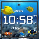 Aquarium live wallpaper with digital clock Icon