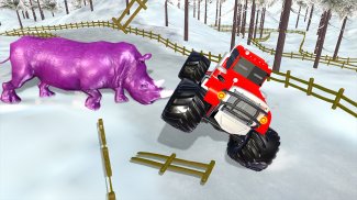 Rhino wild car chase: Impossible car stunt 2021 screenshot 3